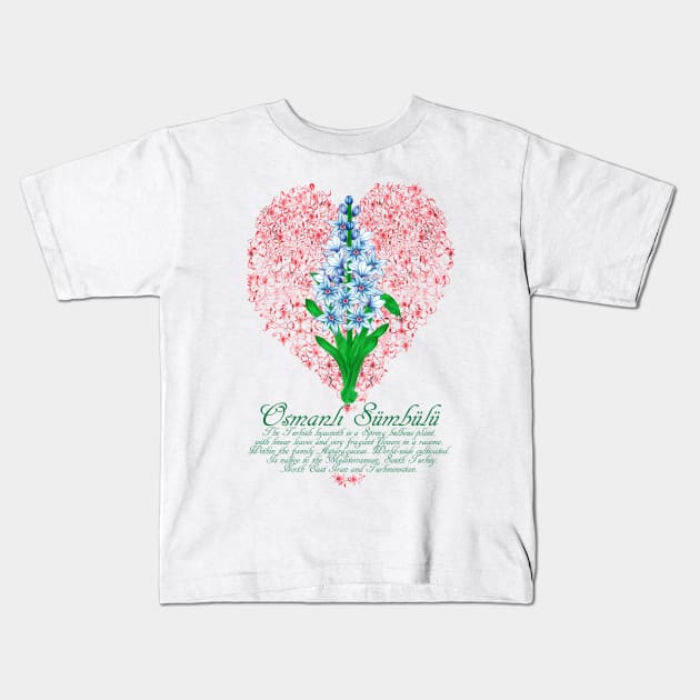 Osmanlı Sümbülü Kids T-Shirt by joancaronil